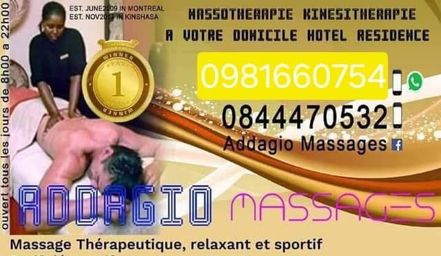 ADDAGIO MASSAGES KINSHASA in Kinshasa – Quality product listing