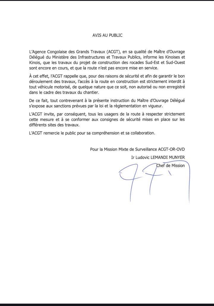 Kinshasa : les rocades Sud-Est et Sud-Ouest restent fermées à la circulation article de nouvelles society – Dernier articl...