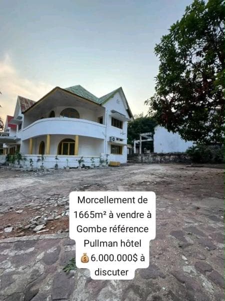 Parcelle de 1 665 m² à vendre - Gombe Pullman, Kinshasa à Kinshasa 1665m² mediacongo https://www.mediacongo.net/annonce-me...