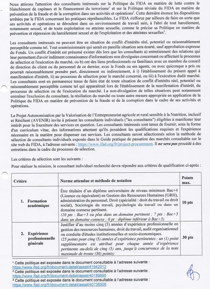 Consultant(e) PE/GT ou PEGMA recherché(e) – Projet AVENIR à Kikwit at Projet AVENIR Management position in Kikwit – Career...