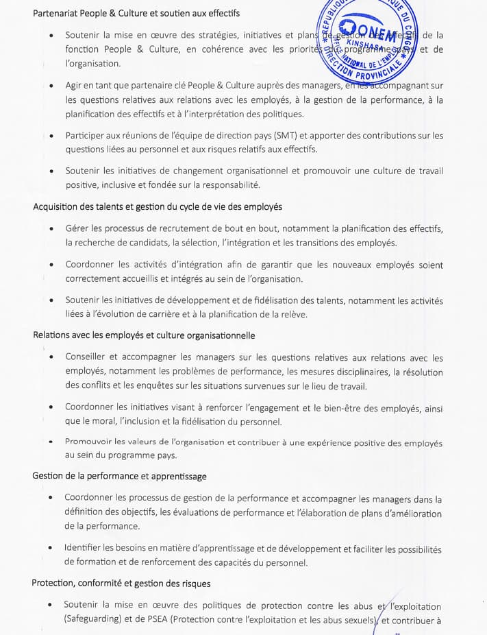 Senior People & Culture Manager – Kinshasa | VillageReach RDC at VillageReach ASBL RDC hr position in Kinshasa – Career op...