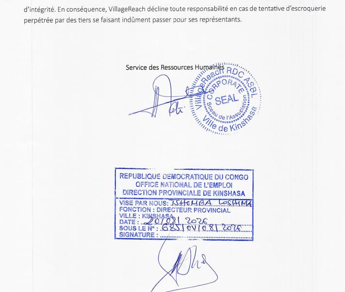 Senior People & Culture Manager – Kinshasa | VillageReach RDC at VillageReach ASBL RDC hr position in Kinshasa – Career op...