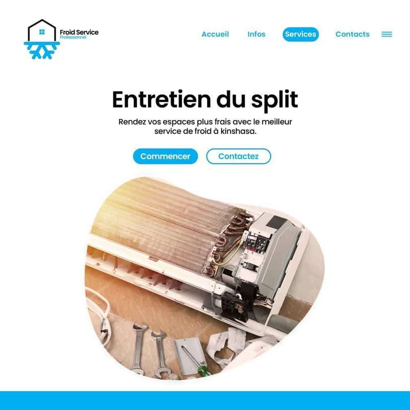 Service De Pose Et Maintenance clim et Chambre froide Service Autres à Kinshasa – Offre de service professionnel